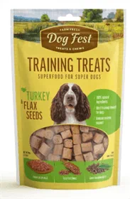 Dog Fest דוג פסט חטיף לכלב עם הודו וזרעי פשתן  90 גרם
