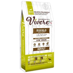 Vivere ויורה מזון הוליסטי באפלו לכלב בוגר מגזע בינוני 12 ק"ג