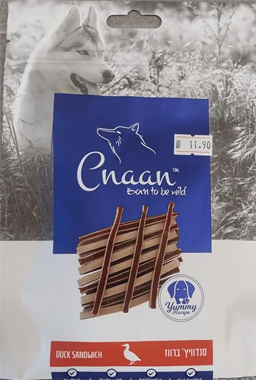 Cnaan כנען חטיף רך לכלבים - סנדוויץ ברווז 60 גרם