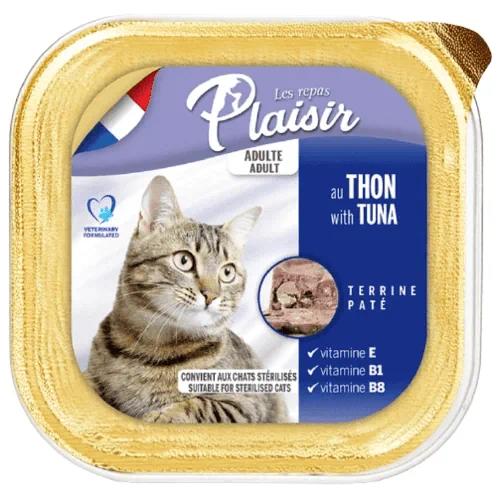 מעדן פטה פלז'יר לחתול בטעם טונה 100 גרם Plaisir