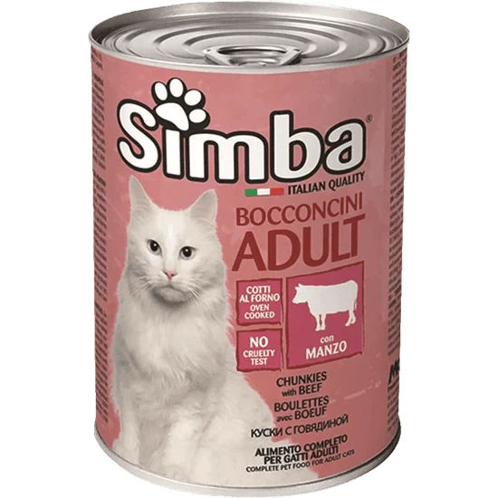 simba סימבה שימורים לחתול בטעם בקר 400 גרם