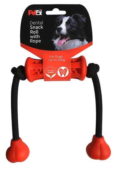 פטקס מקל דנטלי מנטה + חבל משחק צעצוע לכלב PETEX