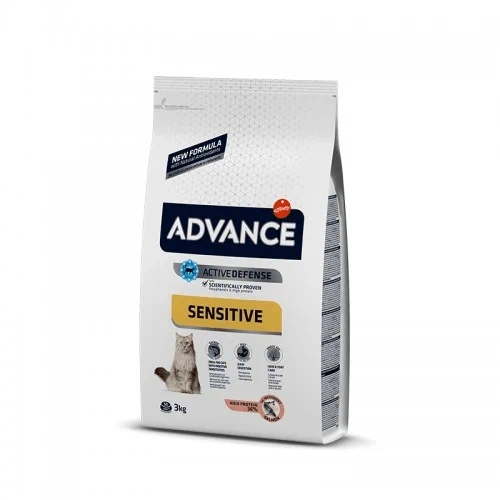 Advance אדוונס מזון יבש חתולים בוגר סנסיטיב סלמון 3|10 ק"ג