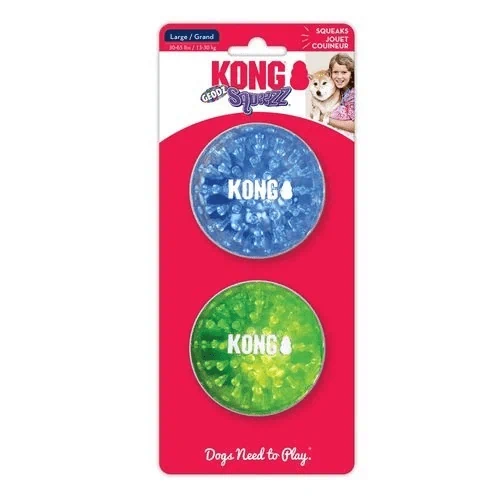 קונג KONG זוג כדורים צפצפניים לכלב מידה L