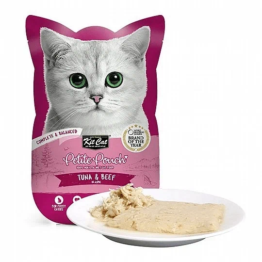 קיט קט פאוץ' לחתול טונה ובקר 70 גרם Kit Cat Petite Pouch