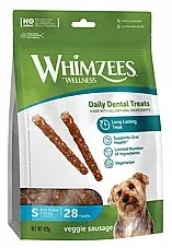 Whimzees ווימסיס 360 גרם חטיף דנטלי לכלבים נקניקיה צמחית מידה S