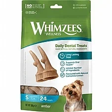 Whimzees ווימסיס 360 גרם חטיף דנטלי לכלבים בצורת קרן S