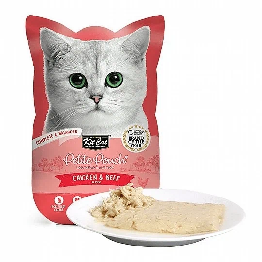 קיט קט פאוץ' לחתול עוף ובקר 70 גרם Kit Cat Petite Pouch