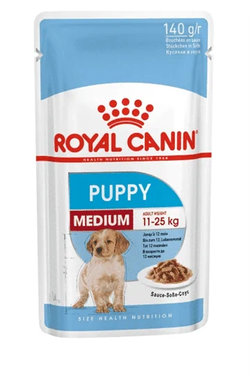 רויאל קנין מדיום פאפי פאוץ’ לכלב גור 140 גרם Royal Canin