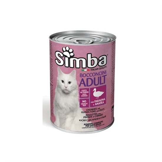 simba סימבה שימורים לחתול פניניות ברווז 400 גרם