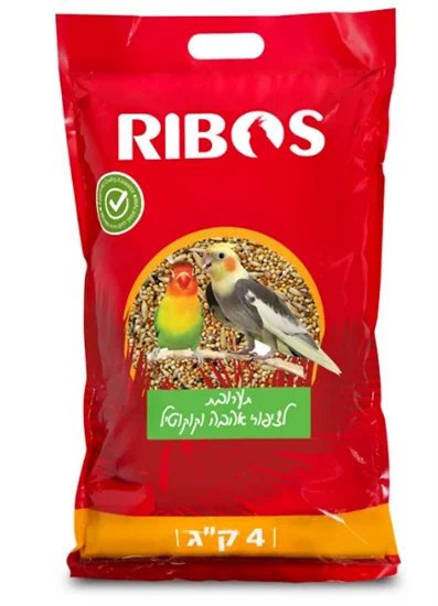 ריבוס תערובת לציפור אהבה וקוקוטיל 1 ק"ג